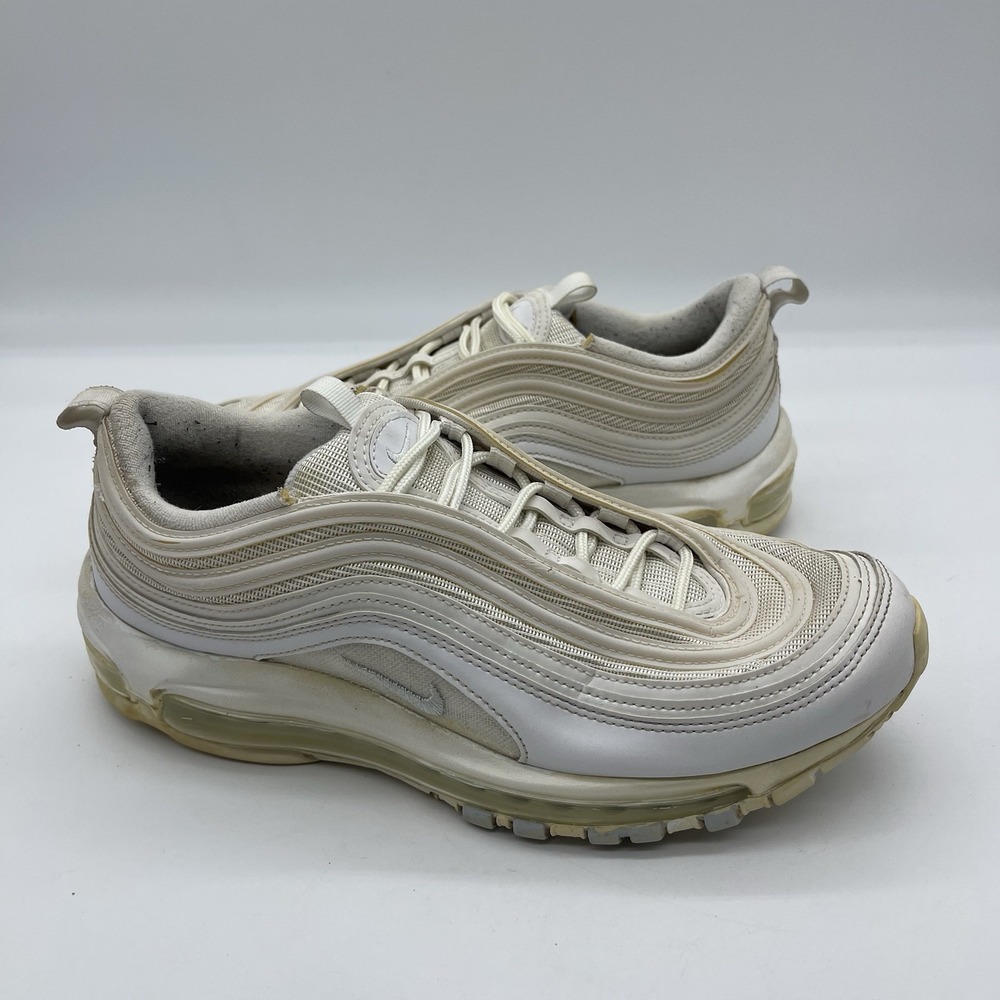 Nike Air Max 97 Women's Size 11 Running Shoes 921733-100 Triple White Platinum